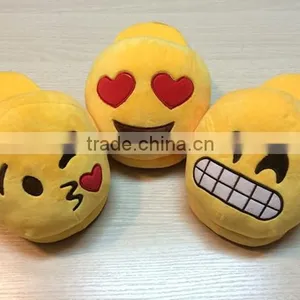 2015 Amazing Indoor Outdoor Warm Plush Heart Eyes Emoji Slippers thumbnail-1
