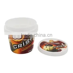 125Ml Ice Cream Tub With Lid Spoon, Round Custom Logo Prited Ice Cream Container thumbnail-2