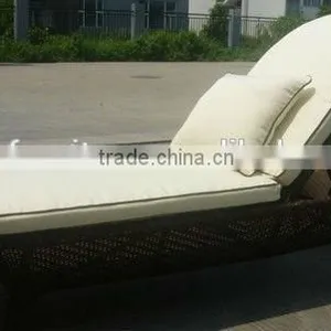 Rattan Sun Bed Aluminium Chaise Lounge Garden Furniture thumbnail-2