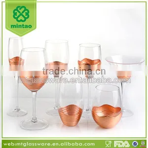 High Quality Cooper Deco Wine Glass Set for Dinner thumbnail-1