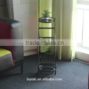 Garden Yard Decor Orgnized 3-Tiered 1-Rack Folded Plant Pots Tray Unit Metal Flower Stand thumbnail-3