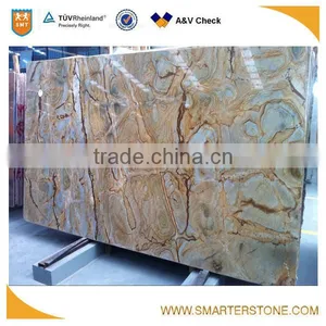 Cappuccino Onyx Brown Onyx Slab for Central Hotel thumbnail-2