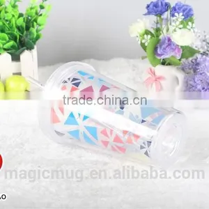 Double Wall 16oz Clear Plastic Coffee Mug thumbnail-3