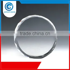 Jingyage Trade Assurance Top Grade Custom Blank Round Crystal Trophy Plaque Plate thumbnail-1