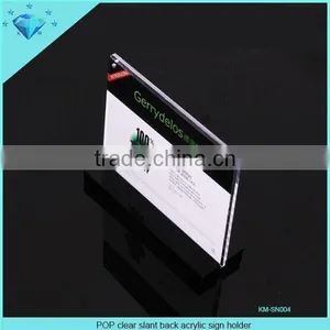 POP Clear Slant Back Acrylic Sign Holder thumbnail-1