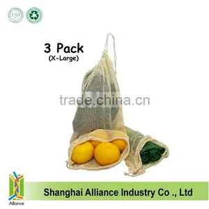 Eco Friendly Organic Cotton Mesh Reusable Produce Bags thumbnail-1