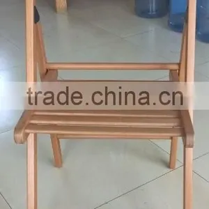 Slat Folding Chair Outdoor Garden Folding Chair With Beech Wood thumbnail-3