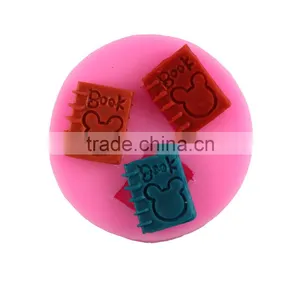 Food Grade Silicone Cake Mould Handmade Soap Mold Silicone 3D Mode Chocolate Chip Mickey Mouse Notebook 1688 Agent thumbnail-1