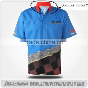 Wholesale Custom 100% Polyester Sublimated Motor Racing Team Polo Shirts thumbnail-3