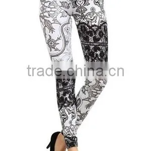 2014 New Fashion Woman Elastic Waist Cute Cats Lovely Print Ankle Length Footless Pantyhose Skinny Leggings Pants Free Size thumbnail-3