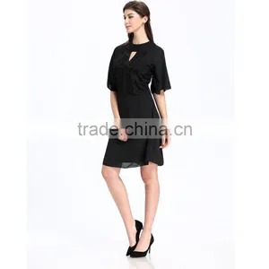 Domin Fashion Black Style Embroidery Clothes Women Dress thumbnail-5
