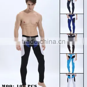 Wholesal Underpants, Cheap Thermal Underwear for Men, Nylon Mesh Color Matching Long John thumbnail-1