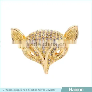 Fox 18k Gold Filled in Sterling Silver With Zircon Accessory Factory thumbnail-1