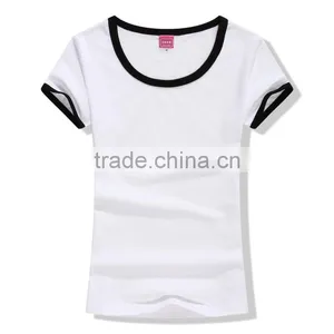Factory New Style 95%cotton 5% Spandex Women's t Shirt/custom Blank White Short Sleeve Women T-shirts thumbnail-5