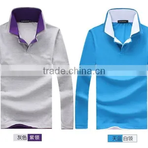 Factory Price Custom Design Fancy High Quality100% Men Cotton Shirts Polo T-shirt thumbnail-1