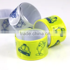 Promotional Custom Design Reflective PVC Slap Band thumbnail-2