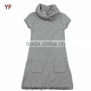 2015 Latest Fashion Short Sleeve Girl Sweater Dress Design thumbnail-3