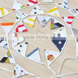 Hot Selling High Quality Fabric Home Decoration Bunting Flag/pennant thumbnail-2