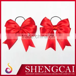 Red Ribbon Bow With Elastic Loop thumbnail-1