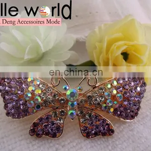 3 Designs Women's Rhinestone Butterfly Barrette Clip thumbnail-4