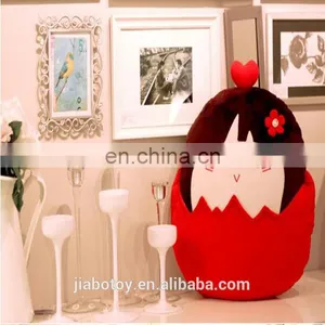 Customize Lovely Cartoon Stuffed Cute Girl Doll Cushion Plush Pillow Manufacture Best Quality and Lowest Price Printed Logo thumbnail-2