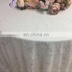 TC188B White Chinese Embroidery Elegant Table Cloth thumbnail-3