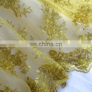 2016 Beaded Lace Tulle Fabric Wedding Dress/tulle Lace Fabric /cotton Tulle Lace /tulle Lace for Nigeria Wedding Dress thumbnail-1
