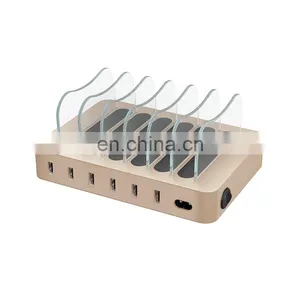 2017 New Products Wholesale Desktop 6 Multi Port USB Charger Docking Dock Station for Smartphone Mobile Phone thumbnail-6