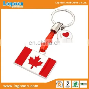 High Quality Hot Sales Souvenir Gifts Canadian Flag Keychain thumbnail-2