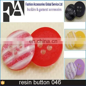 Factory Custom Service Plastic Buttons 4 Holes Full Shiny Luster Shirt Resin Button Sewing Accessories thumbnail-1