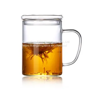 High Quality Fashion High Borosilicate Glass Tea Cups With Handle thumbnail-1