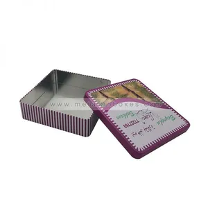 Square Cookies Tin Box Gift Tin Can Biscuit thumbnail-1
