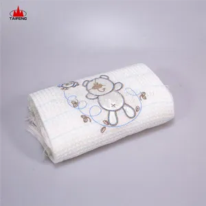 100%acrylic Frilly Tricot Knit Blanket Shawl Throw With Flange thumbnail-5