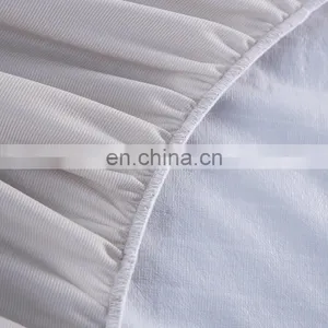 Cotton Fitted Sheet Waterproof Mattress Protector Queen Size Mattress Cover Anti-Wrinkle Fade Resistant Mattress Encasement Elas thumbnail-6