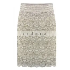 Ladies Lace Latest Pencil A- Line Skirt for Women Spring Summer 2020 thumbnail-4