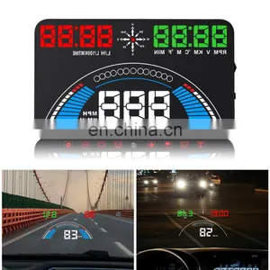 Car HUD OBD II OBD2 Head Up Display Projector Overspeed Voltage Alarm Water Temperature Rotating Speed Multifunction Display thumbnail-6
