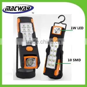 1w + 10 SMD Magnetic Adjustable Portable Led Light With Stand and Hook thumbnail-1