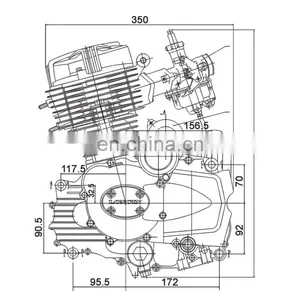 High Quality Motorcycle Air Cooled Engine CGP125/150/175/200CC Motorcycle Engine Assembly thumbnail-3