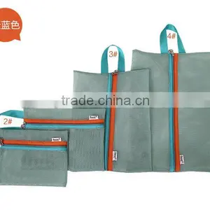 Good Bag 4 Pcs/set Portable Handle Mesh Travel Pouch Tote Bag Packable Zipper Toiletry Tote Underwear Organizer Storage Bag thumbnail-4