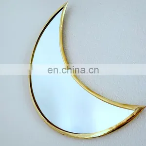 Home Decoration Metal Frame Glass Half Moon Mirror Wall Hanging thumbnail-2