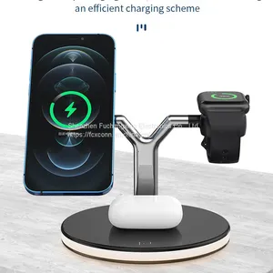 Suitable for Apple IPhone12 IWatch Watch Three-in-one Magnetic Wireless Charging MagSafe Holder Holder thumbnail-4