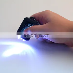 Mini Solar Power Rechargeable Key Chain Light 3 LED Flashlight Keychain Light Lamp Torch LED Light Keychain thumbnail-1