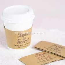 Disposable Personalized Coffee Cup Sleeves Wedding Paper Cup Sleeves thumbnail-1
