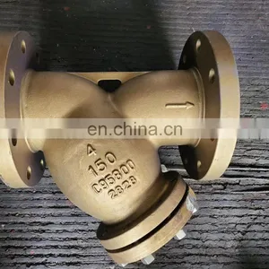Y Type Strainer Manual Operation Mesh Copper B62 C95800 Body Materials Flange End thumbnail-3
