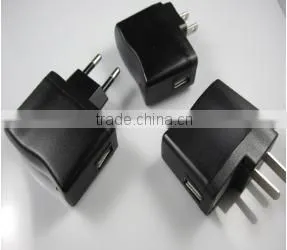 5V1000MA US Europe Standard Portable Mobile Phone Pad USB Travel Plug Charger thumbnail-1