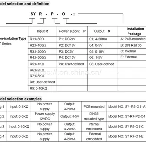 Potentiometer/Sensor Resistance/Electrical Ruler Signal to 4-20mA/0-5V/0-10V Transmitter Sy (ISO) R-P-O thumbnail-3