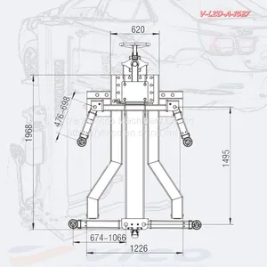 Mobile Hydraulic Single Post Car Lift Machine # V-JZD-A-1527 thumbnail-2