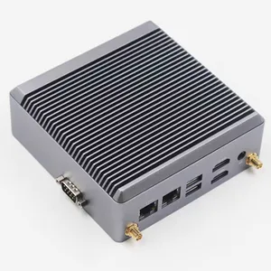 Fanless Compact Mini PC Alder Lake N100 Quad Core 3.4GHz 2*HDMI Dual LAN Rugged Computer for Industrial Control/Home Entertainment thumbnail-1