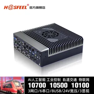 Hasfeel Industrial Computer Intel 10/11th Desktop IPC for Machine Vision 3-6*LAN DC-24V Visual Control pc , Active Heat Dissipation thumbnail-1