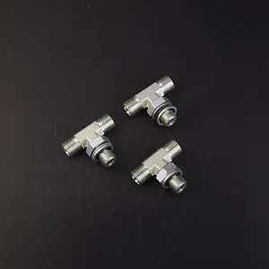 Stainless Steel - High-Pressure Hydraulic Tubing Compression Fitting Universal Union (ACGC), Swivel Joint, Hydraulic Tee Pipe Fitting thumbnail-2